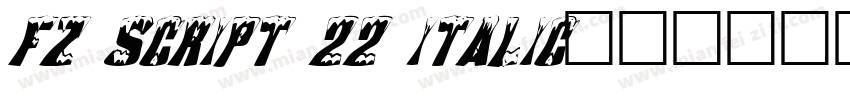FZ SCRIPT 22 ITALIC字体转换